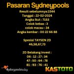 prediksi togel sydney kastoto