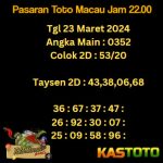 Prediksi togel totomacau jam 22.00 tgl 23-03-2024