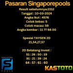 PREDIKSI TOGEL SINGAPORE KASTOTO