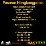 PREDIKSI TOGEL HONGKONG KASTOTO