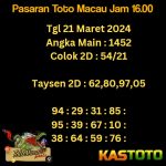 Prediksi TOTO MACAU Jam 16.00 Hari Ini