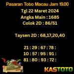 Prediksi TOTO MACAU Jam 19.00 Hari Ini