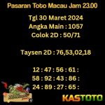 Prediksi TOTO MACAU Jam 23.00 Hari Ini