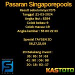 PREDIKSI TOGEL SINGAPORE KASTOTO