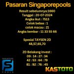 prediksi singapore hari ini tgl 20-07-2024