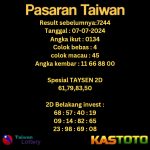 prediksi taiwan hari ini tgl 07-07-2024