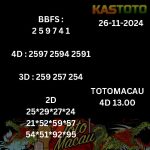 Toto macau 4d 13.00 tangggal 26 -11-2024
