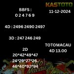 Toto macau 4d 13.00 tangggal 11-12-2024