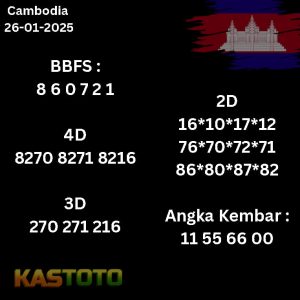 Prediksi Cambodia tanggal 26-01- 2025