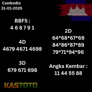 Prediksi Cambodia tanggal 31-01- 2025