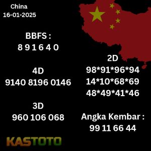 prediksi China tanggal 16-01- 2025