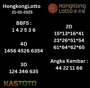 prediksi Hongkonglotto tanggal 21-01- 2025