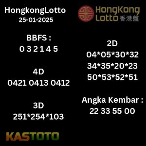 prediksi Hongkonglotto tanggal 25-01- 2025