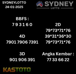 prediksi Sydneylotto tanggal 24-01- 2025