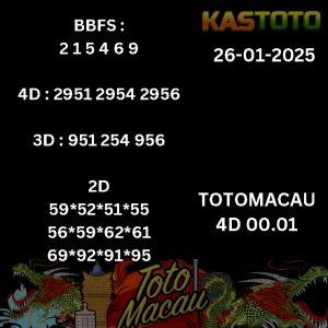 prediksi toto macau hari ini 
