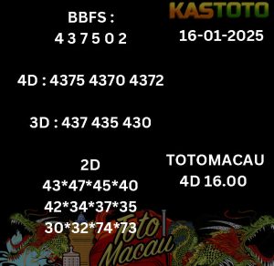 prediksi toto macau hari ini 