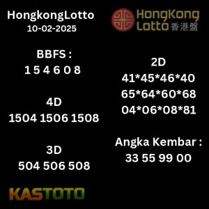 prediksi Hongkonglotto tanggal 10-02- 2025