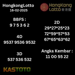 prediksi Hongkonglotto tanggal 16-02- 2025