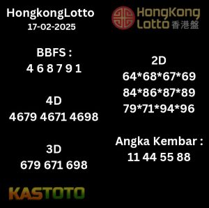 prediksi Hongkonglotto tanggal 17-02- 2025