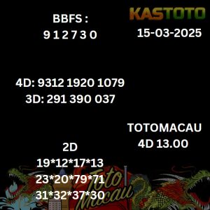 Prediksi Toto Macau 13.00 15-03-2025