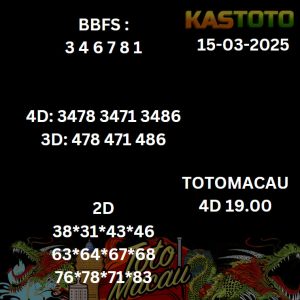 Prediksi Toto Macau 19.00 15-03-2025