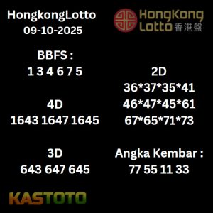 Prediksi HongkongLotto 09 Oktober 2025